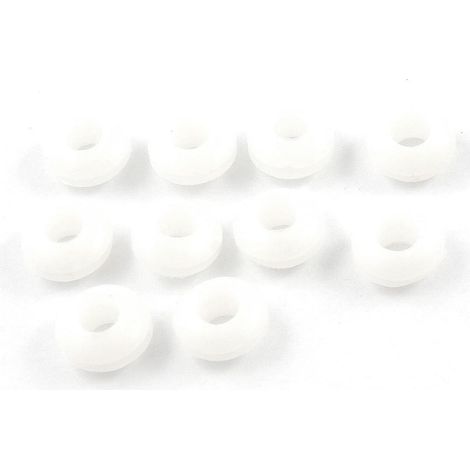 10pcs Passe Fils Œillet en Caoutchou Passe-Câble Bagues Anneaux Protection Fil Œillet Barre Double face blanc 5mm Diamètre intérieur (1/3)