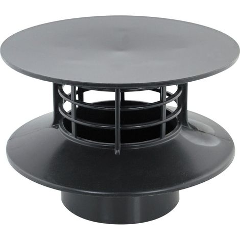 Fitt – Extracteur statique Ø100 ardoise – Aérateur permanent silencieux – Régule humidité et élimine odeurs – Installation facile en PVC