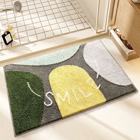 Tapis de bain vert - Tapis de salle de bain - Tapis - Tapis de bain - Tapis antidérapant - Tapis décoratif (1/4)