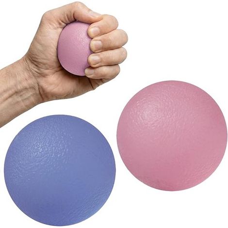 Pelota antiestrés - Técnicas y ejercicios de respiración - Entrenador de manos - Pelota antiestrés para adultos - Entrenador de antebrazos - Paquete de 2 (1/5)