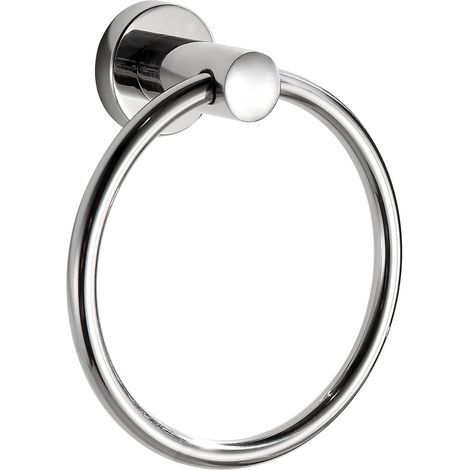 Contemporary style towel ring in chrome plated 304 stainless steel (1/5)