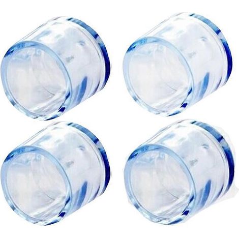 4 embouts de protection transparents en caoutchouc pour pieds de chaise, 15 mm (1/5)