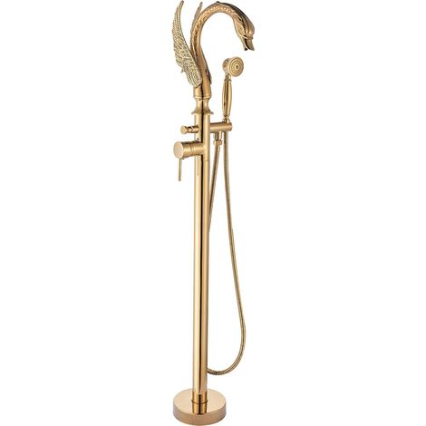 Zamery – Robinet de baignoire en laiton massif – Mitigeur à 2 fonctions avec douchette – Finition noire moderne – Installation flexible