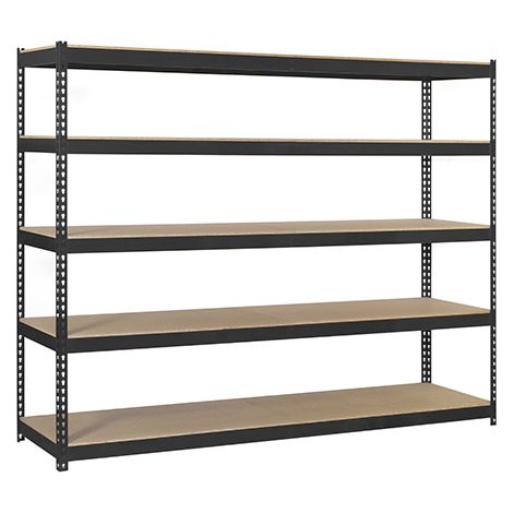 SimonRack Scaffale Industriale, 2000x1200x450 mm, 5 Ripiani in Legno, Portata 400 kg per Ripiano, Scaffale Carichi Pesanti, Antracite/Legno – Ecoforte (1/3)