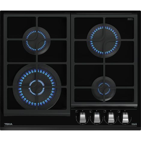 Teka EXACT FLAME GZC 64320 XBA BK NEGRO - Encimera De Gas 4 Zonas Coccion Ancho 60 Cm