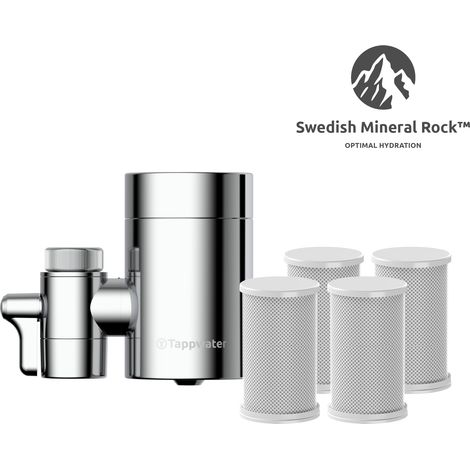 Tappwater EcoPro SMR Filtro grifo, filtra más de 100 sustancias y remineraliza el agua I Pack anual (1/5)