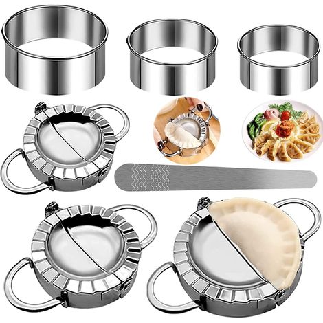 Raviolivorm van roestvrij staal, 7-delig, Ravioli Maker en Cutterset, Dumpling Maker, knoedelmachine, keukenaccessoires (1/5)
