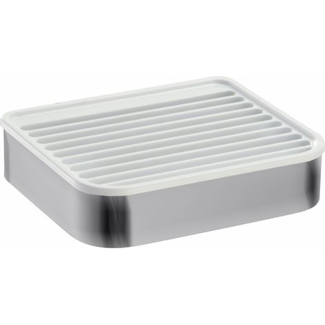 Jabonera de pared, serie ECO, acabado inox cepillado - MANILLONS TORRENT (1/2)