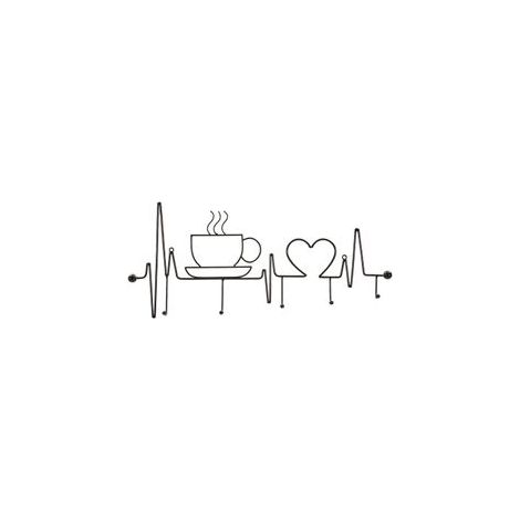 Cintre mural noir pour petit-déjeuner, 60 x 3,8x26,7 (1/5)