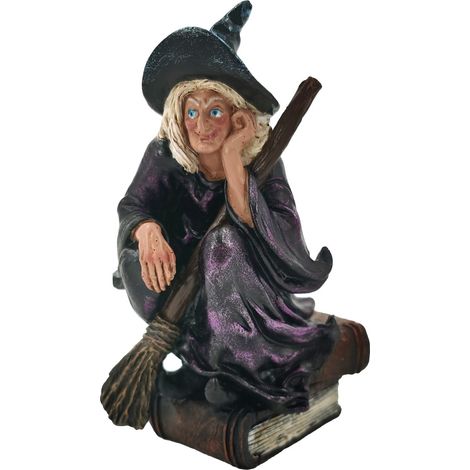 Statua di strega etnica in resina per decorazione domestica fantasy, 13 cm, figura mistica per collezionisti