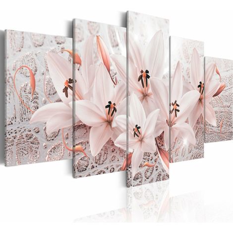 Tableau poème rose - 200 x 100 cm (1/4)