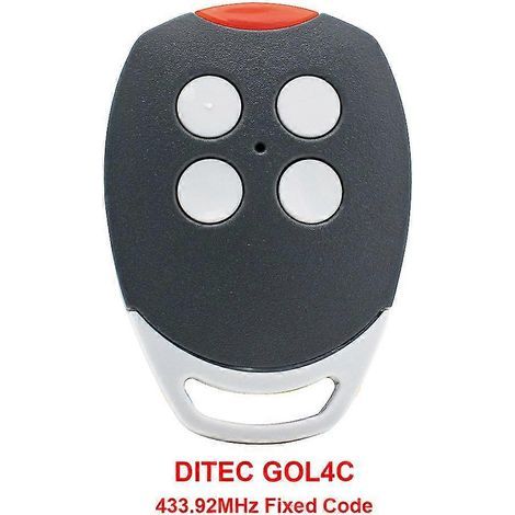Télécommande de porte de garage Ditec Gol4c 433,92 MHz fixe pour ouvre-porte de garage Ditec 433 MHz, face à face (1/5)