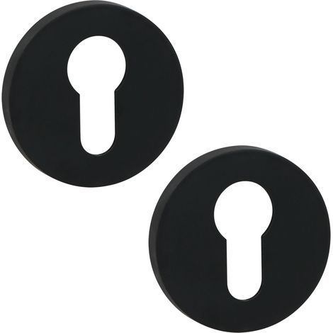 Inserto de roseta redonda para manija interior de puerta, negro, Kuchinox (1/3)