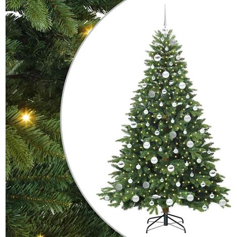 Sapin de Noël artificiel avec 300 LED Vert 180 cm PE et PVC vidaXL