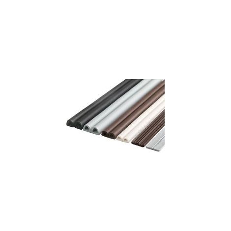 Burlete DIEP 10M para puertas, autoadhesivo de goma, con tira aislante de espuma, a prueba de polvo y sonido para ventanas (tipo D marrón, 9 mm x 7,5 mm) - Crezuo