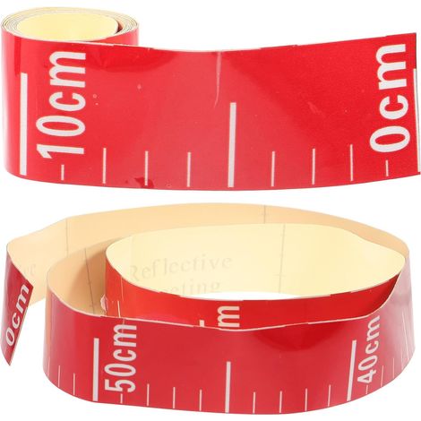 Autocollant Jauge à Eau Auto-adhésif 2 Pièces Rouge pour Niveau  Feuille Aluminium, Lecture Facile, Pose Simple, Usage Piscine et Réservoir, Lot de Deux (1/5)