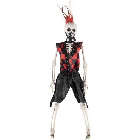 Squelette à suspendre - PTIT CLOWN - re23004 - Noir - 40 cm - Plastique