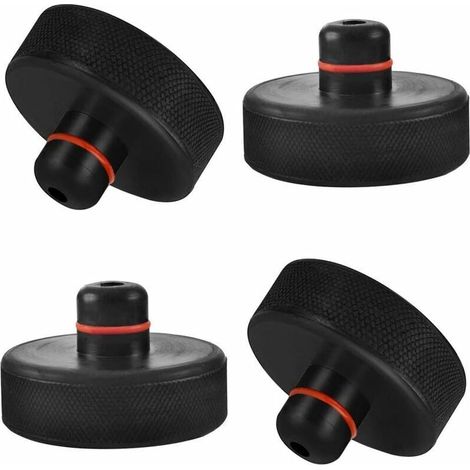 4 Pièces Jack Pad Bloc, Bloc en Caoutchou Compatible with Tesla Model 3, Cric Tampon Hydraulique Crics de Levage, Protège la Batterie et le Châssis, Élévation du Véhicule en Toute Sécurité (1/4)