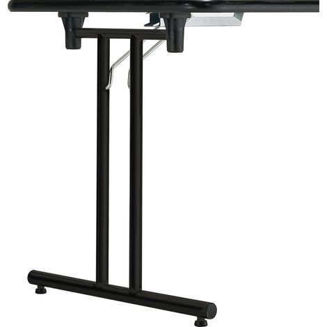 Corbetta Klapptisch Gestell höhenverstellbar Flexo 1 - Breite 596 mm, schwarz - Stapelbare Tischbeine aus Stahl für Konferenz- und Bürotische (1/3)