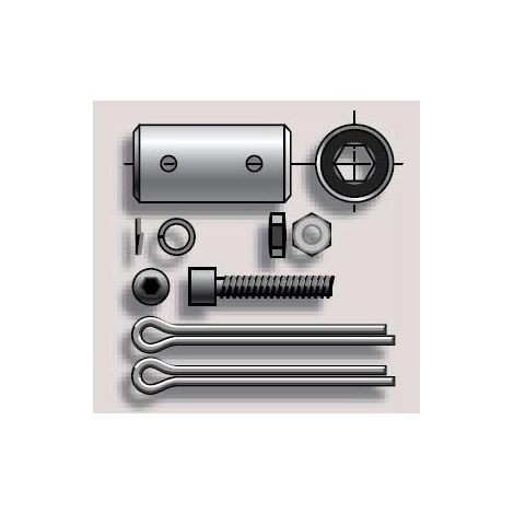 Manchon raccordement hexa 7 / carré 8 mm SOMFY (1/2)