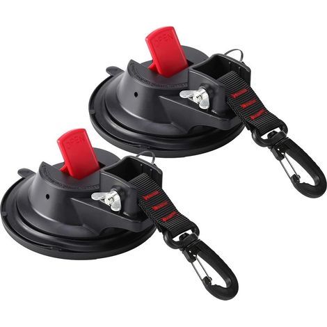 2 Pièces Ancre à Ventouse avec Fixation du Crochet d'Arrimage, Crochets de Fixation en Camping, Crochet de Fixation de Ventouse Auvent pour Tentes Latéral de Voiture Accessoire de Bâche de Camp (1/5)