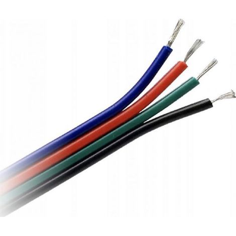Câble Pour Bande Led - 25 M - Compatible Rgb - 4 Conducteurs - Section 1 5 Mm² - Extérieur Intérieur
