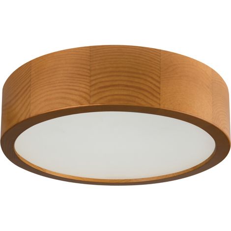 Tavolino JASMIN – Legno e vetro satinato – Rotondo – Ø275mm – E27 (1/5)