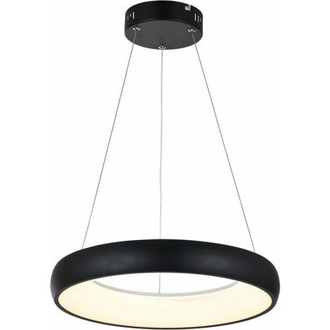Suspension anneau LED 24W Lima Reality noire Ø40cm