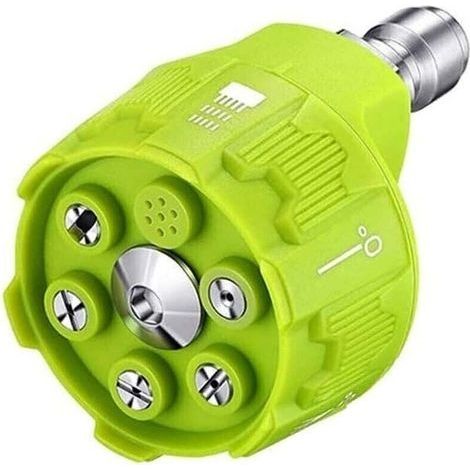 Buse haute pression 6-en-1 3000psi 1/4"vert (1/4)