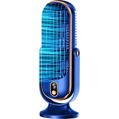 Tower fan, portable desk fan, 5-speed fan, quiet desk fan, blueHigh quality, the ideal choice for families. (1/5)
