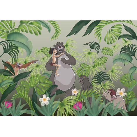 Papier peint panoramique enfant Bienvenue dans la Jungle (1/4)