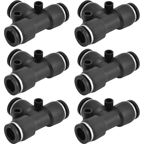 10 raccords pour tuyau d'air, en PVC durable, étanchéité stable, résistants à la corrosion, accessoires pour compresseur, 6 mm (1/5)