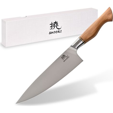 Couteau de chef professionnel Shiori 撓 Shibuki Sifu en acier sandvik 14C28N (1/4)