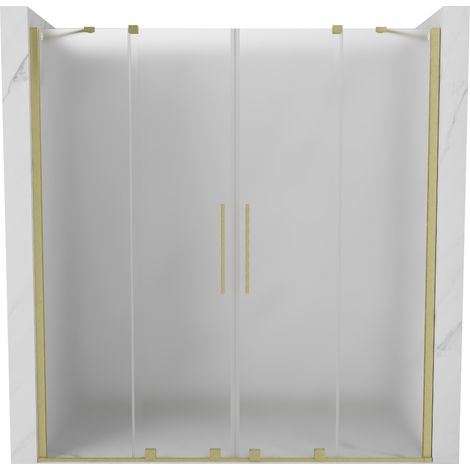 Mexen Velar Duo porte de douche coulissante 180 cm, givré, or brossé - 871-180-000-32-55 (1/5)