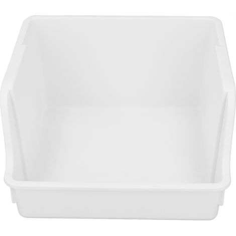 Étagère de bureau U large, grande capacité, rangement livres blanc, poignée PP, ouverture large, design en U. (1/5)