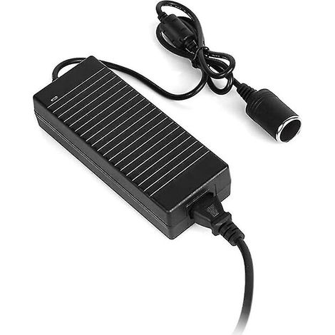 Adaptateur/convertisseur de puissance compatible pour véhicule, AC/DC 110V/220V vers 12V 10A, prise standard européenne. (1/5)