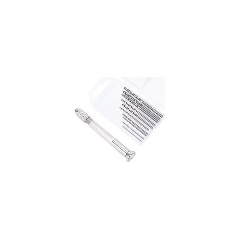 11-teiliges Mini-Metall-Handbohrer-Set für UV-Harzguss und Schmuckherstellung, mit Bohrern und Schrauben von 0,8 mm bis 3,0 mm. – Crezuo