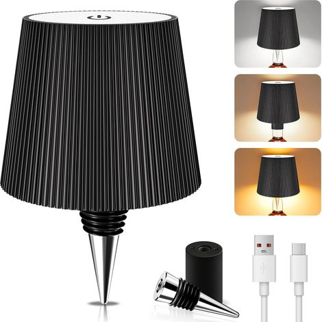 1 Lampe Bouchon Rechargeable, 3 Couleurs Tactile, Batterie 5200mAh LED, Étanche IP54, Pour Bar Chambre (1/5)