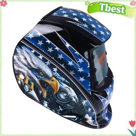Tbest casque de soudage à obscurcissement automatique à énergie solaire Casque de Soudage à Obscurcissement outillage masque (1/5)