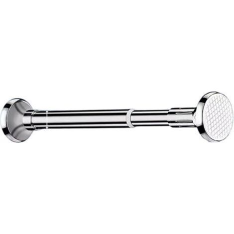 Barre de douche télescopique en acier inoxydable sans perçage – Réglable de 70 à 120 cm, finition argentée, montage facile, compatible avec tous les supports de pommeau de douche