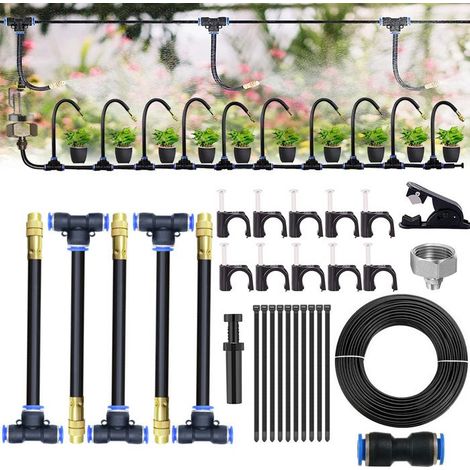 Kit di nebulizzazione per esterni da 10 m – Ugelli regolabili a 360° per il giardino (1/5)