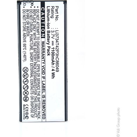 NX - Batterie téléphone, smartphone, GSM pour ZTE 3.7V 1100mAh - LI3714T42P3H853448