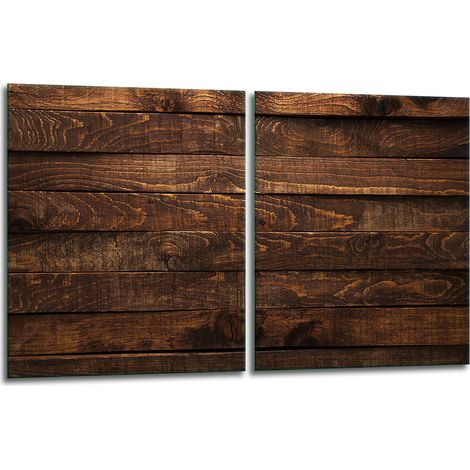 2 plaques de protection en verre pour poêle 40x52 bois (1/5)