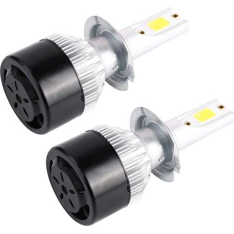 Tbest Ampoules de Phares LED H7 Kit 2 Pièces 55W 6000K 3600LM 360 (1/5)