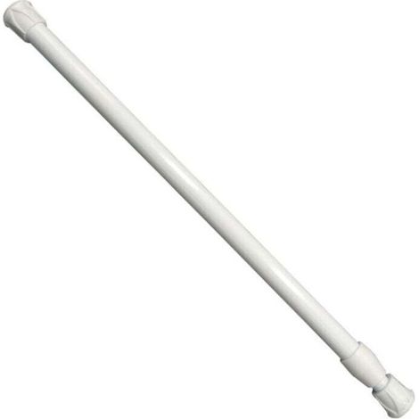 Tringle à rideau, rétractable, installation sans vis ni perçage, diamètre, longueur 55-90 cm, blanc (1/4)