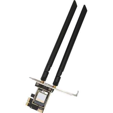 Carte réseau sans fil PCIe RTL8822CE 2,4 GHz/5 GHz double bande 1200 Mbps Bluetooth 5.0 PCIEx1 pour ordinateur de bureau (1/5)