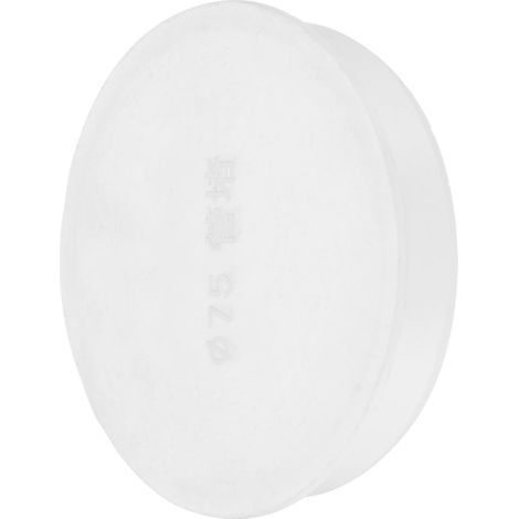 Bouchon de Trou, Embout de Tube Rond en PVC, Idéal pour Protéger les Tuyaux (Blanc, 70mm de Diamètre Extérieur) (1/5)