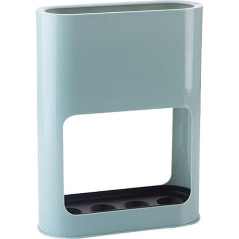 Porte-parapluie, porte-canne de marche, rangement avec plateau hydroscopique et 2 ventouses, porte-parapluie sur pied en plastique pour la décoration de la maison, du bureau, du couloir (1/5)