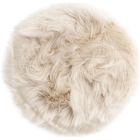 Katy Kunstfell Ø34cm Beige.