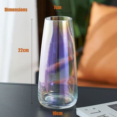 Vase En Verre - 22 Cm Hauteur - Décoration Intérieure Moderne - Pour Fleurs Fraîches Ou Séchées - Lot De 1 (1/5)